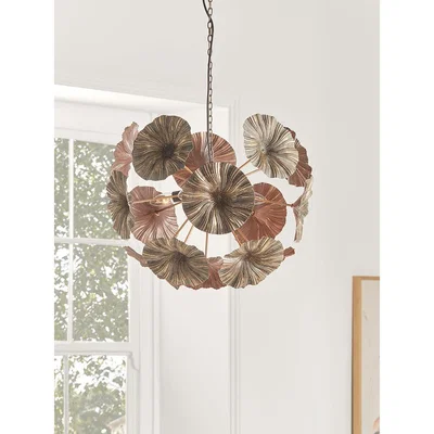 Cox and Cox NEW Gilded Leaves Chandelier