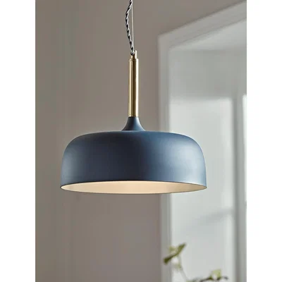 Cox and Cox Blue & Brass Pendant Light