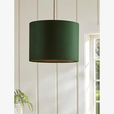 Cox and Cox Velvet Shade Forest Green