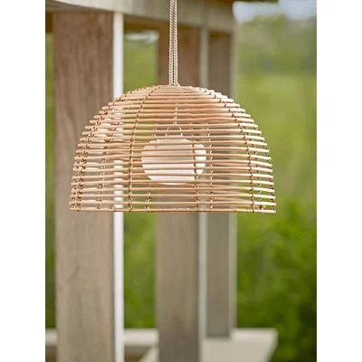 Cox and Cox Indoor Outdoor Faux Rattan Pendant