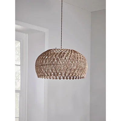 Cox and Cox Rattan Lattice Pendant