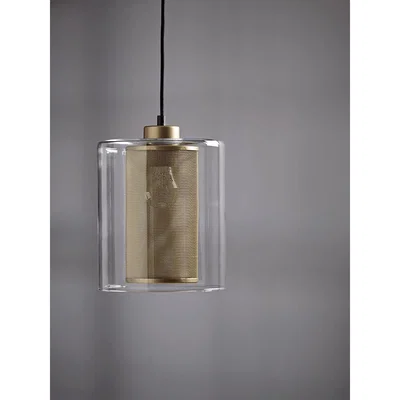 Cox and Cox Glass & Brass Mesh Pendant