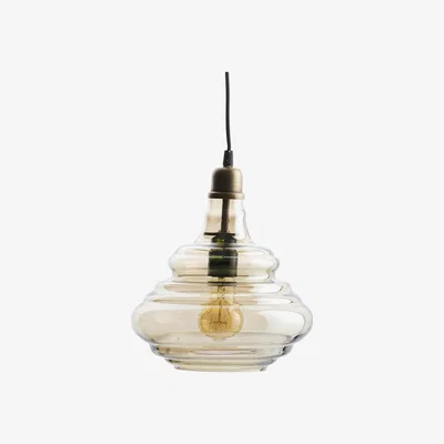 Cuckooland Pure Glass Ceiling Light in Antique Brass by BePureHome