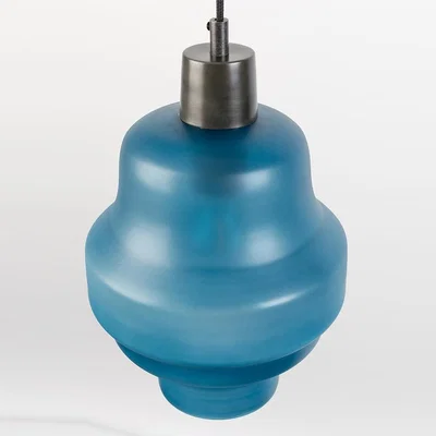 Cuckooland Rose Glass Pendant Light in Blue