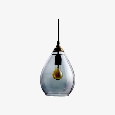 Cuckooland Teardrop Glass Ceiling Light in Grey by BePureHome - Large