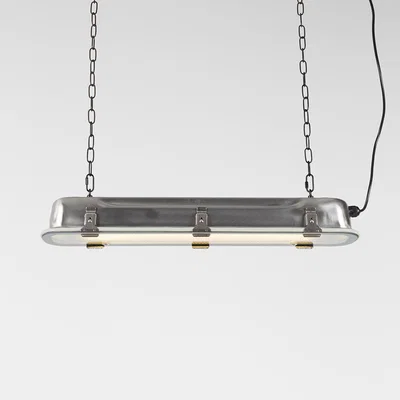 Cuckooland Zuiver G.T.A Industrial Long Hanging Pendant Light in Nickel - Medium