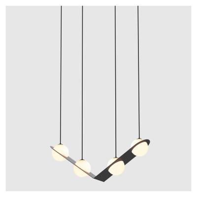 The Conran Shop Laurent 02 Suspension Light Black Frame Black Cables 4 Spheres