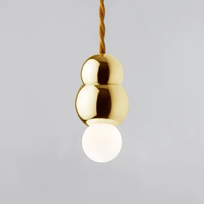 The Conran Shop Ball Pendant Light with Flex Brass Small