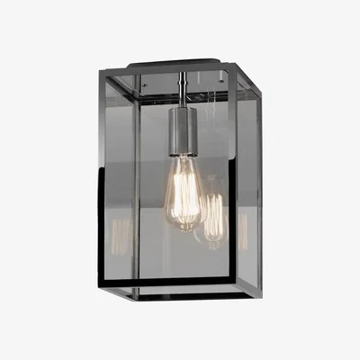 The Conran Shop Homefield 7957 Exterior Ceiling Light Polished Nickel & Clear Glass