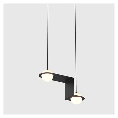 The Conran Shop Laurent 06 Suspension Light Black Frame Black Cables 2 Spheres