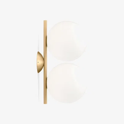 The Conran Shop IC W1 Double Wall & Ceiling Light in Brushed Brass