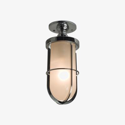 The Conran Shop Weatherproof Ship's Ceiling Light Chrome & Frosted Glass