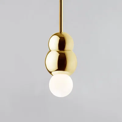 The Conran Shop Ball Pendant Light with Rod Brass Small
