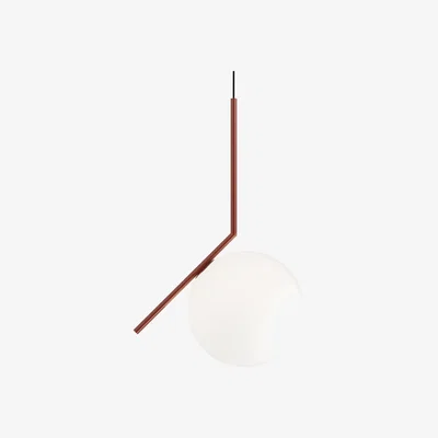 The Conran Shop IC S2 Pendant Light in Glossy Red Burgundy