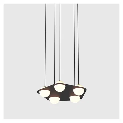 The Conran Shop Laurent 04 Suspension Light Black Frame Black Cables 5 Spheres
