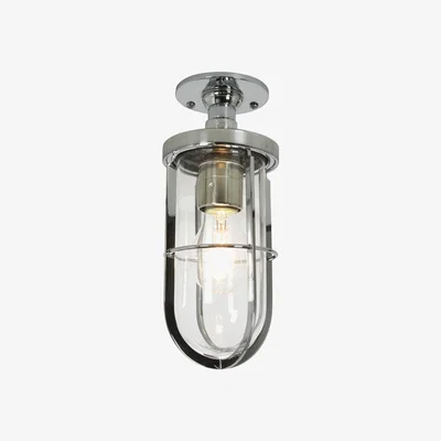 The Conran Shop Weatherproof Ship's Ceiling Light Chrome & Clear Glass