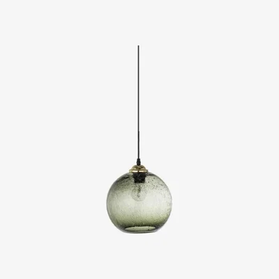 Cult Furniture Nora Pendant Light, Green & Brass