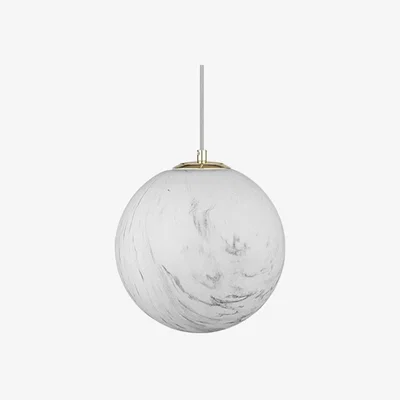 Cult Furniture Esme Pendant Light, Marbled Glass & Brass