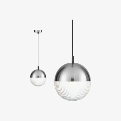 Cult Furniture Mood Living Verona Glass Globe & Pendant Light, Chrome