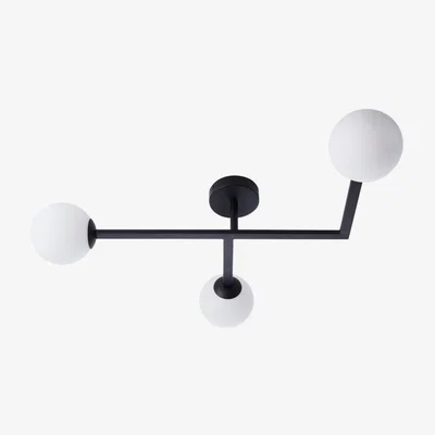 Cult Furniture Coster Flush Ceiling Light, Black