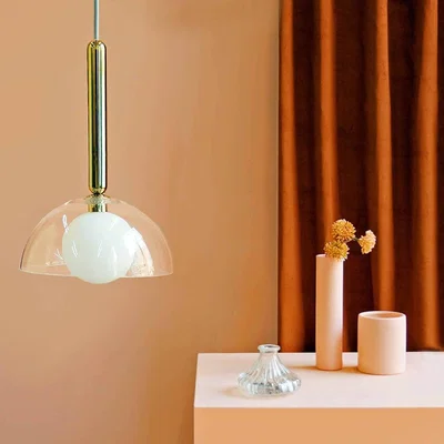 Cult Furniture houseof Glass Dome Ceiling Light, Brass