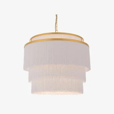 Cult Furniture Skylar Fringed Pendant Light, White