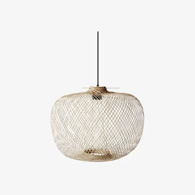Cult Furniture Lark Pendant Light, Natural Bamboo
