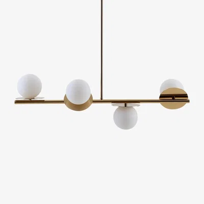 Cult Furniture houseof 4 Plate Pendant Light, Brass
