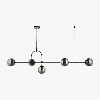 Cult Furniture £40  Off  Niamh Linear Pendant Chandelier, Smokey Grey