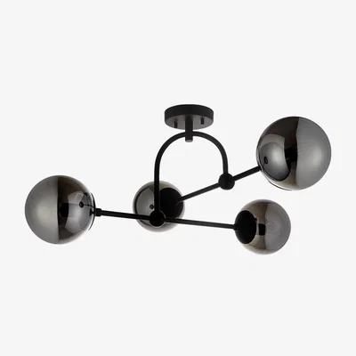 Cult Furniture £20  Off  Niamh Semi Flush Light, Smokey Grey