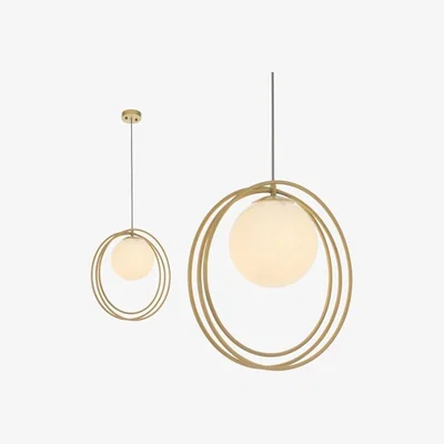 Cult Furniture Altra Circle Pendant Light, Brass