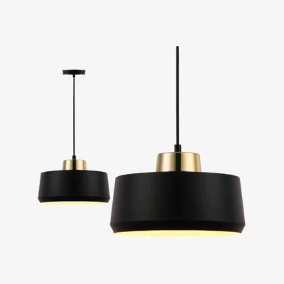 Cult Furniture Oscar Pendant Light, Black & Brass