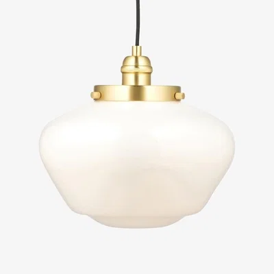 Cult Furniture £20 Off Illfra Pendant Light, Opal Glass & Brass