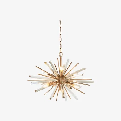 Cult Furniture Sinead Pendant Light, Glass Shards & Brass