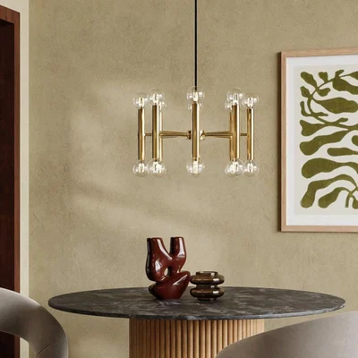 Cult Furniture £70  Off  Napier Metal Chandelier, Brass