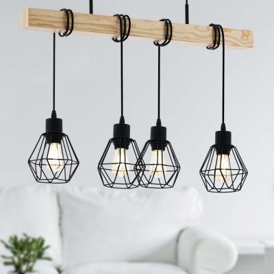 Dunelm EGLO Townshend Industrial 4 Light Adjustable Diner Ceiling Light
