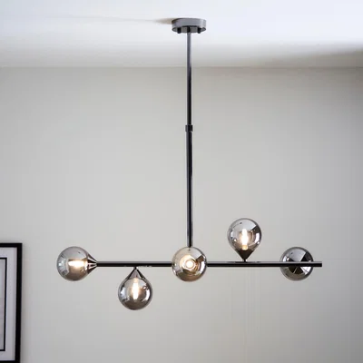 Dunelm Vogue Willis 5 Light Diner Ceiling Fitting Black