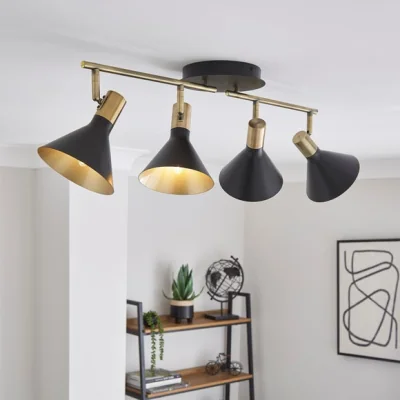 Dunelm Morgan Industrial 4 Light Adjustable Spotlight Bar