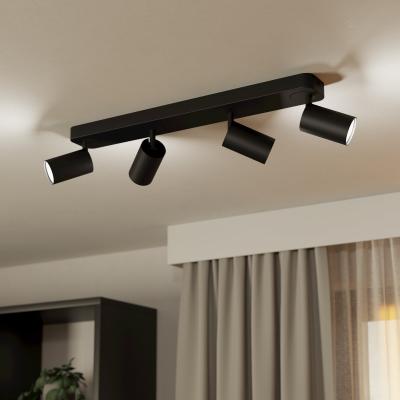 Dunelm EGLO Telimbela-Z 4 Light Adjustable Spotlight Bar Black