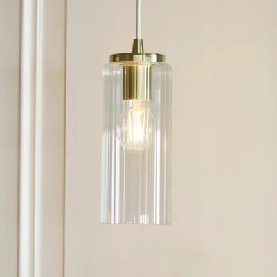 Dunelm Dorma Henstone Ribbed Adjustable Pendant Light