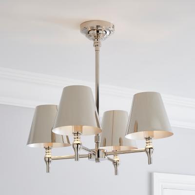 Dunelm Dorma Bedford 4 Light Polished Nickel Ceiling Fitting Silver