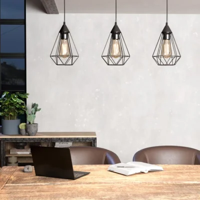 Dunelm EGLO Tarbes Industrial 3 Light Adjustable Diner Ceiling Light