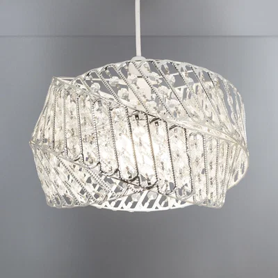 Dunelm Monsanto Jewelled Easy Fit Pendant Silver