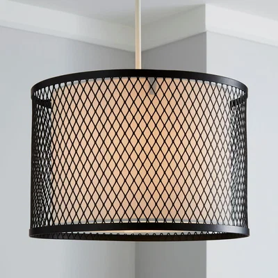Dunelm Palle Mesh Black Easy Fit Pendant Black