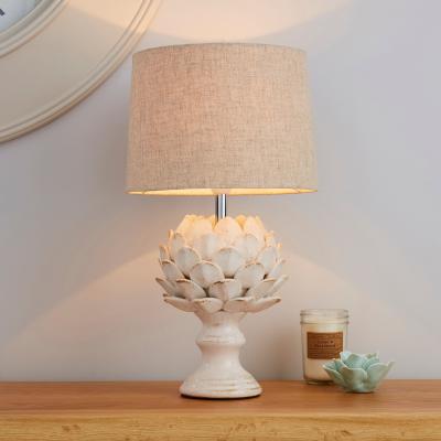 Dunelm Dorma Brimstage Cream Artichoke and Linen Shade Table Lamp Cream