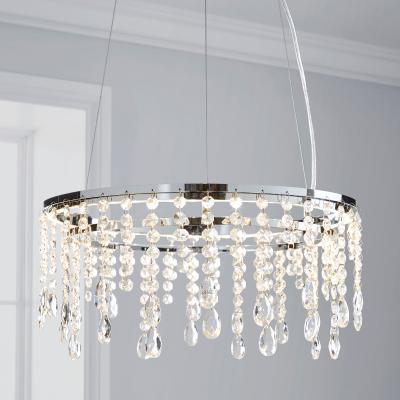 Dunelm Glendora Integrated LED Hoop Crystal Ceiling Fitting Clear