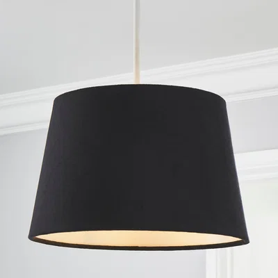 Dunelm Clara 27cm Tapered Lamp Shade Black