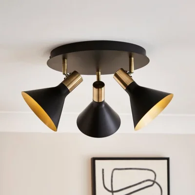 Dunelm Morgan Industrial 3 Light Adjustable Spotlight