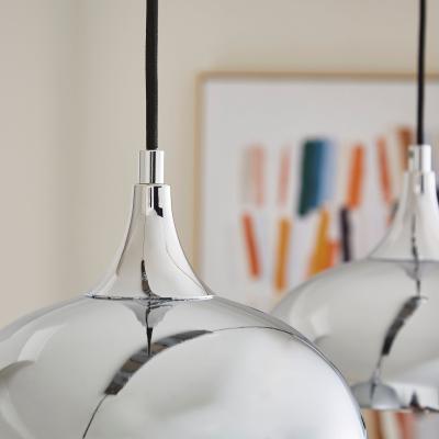 Dunelm Elements Lennon 3 Light Diner Ceiling Light Silver