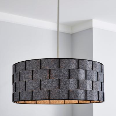 Dunelm Howley Grey Felt Woven Shade Grey